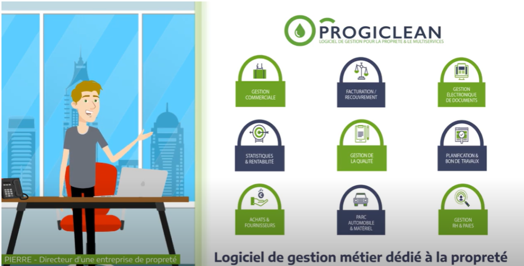 Progiclean management software modules (ERP)
